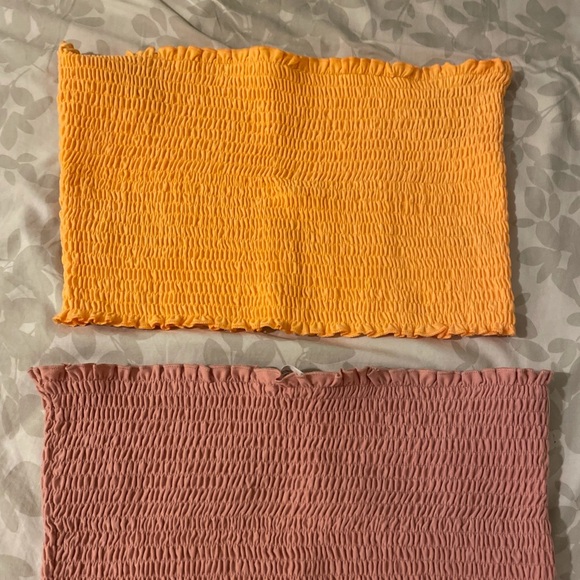 🧡OOTDFASH Jessie Smocked tube top (Cantaloupe) - Picture 4 of 4
